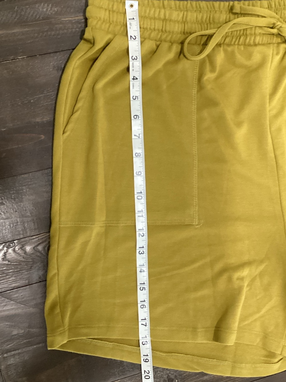 Zenana Outfitters Mustard Drawstring Knit Lounge Shorts - Picture 4 of 8